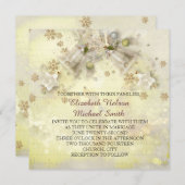 Kerst Gouden Bell Bruiloft Uitnodigen Kaart (Voorkant / Achterkant)