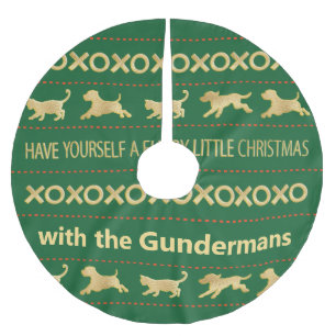 Kerst Gouden Kat Hond Furries Kerstboom Rok