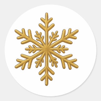 Kerst gouden Klassieke Ronde Stickers