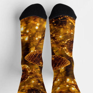 Kerst Gouden Pijnboomkegel Sokken
