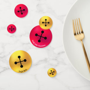 Kerst Gouden & Rode Jingle Bells Confetti