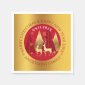 Kerst, goudgrens servet (Voorkant)