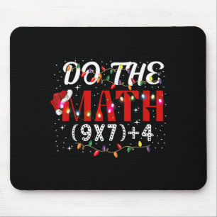Kerst grappig doe de wiskunde meme (9x7)+4 cadeau muismat
