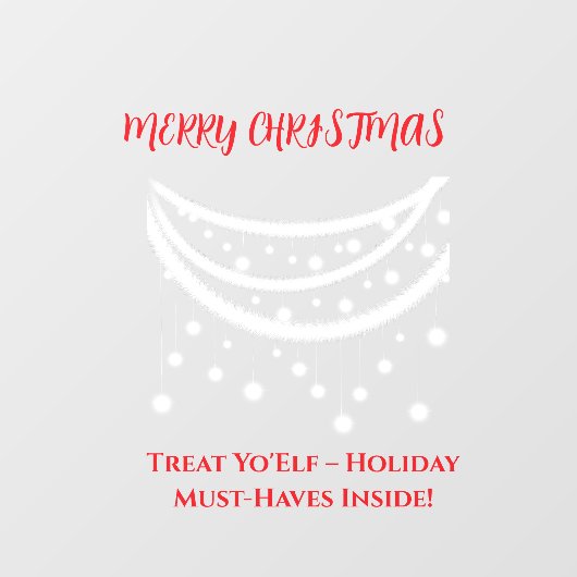 Kerst grappig raamsticker (Vel)