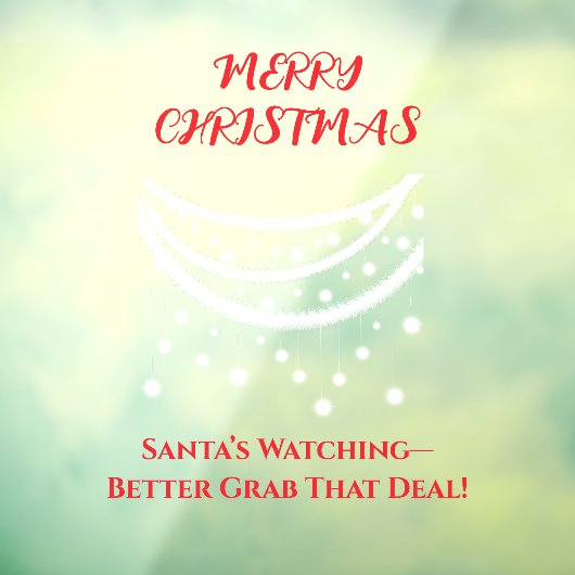 Kerst grappig raamsticker (Vel 3)