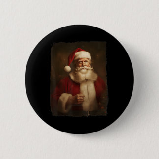 Kerst Grappig Trump Sinterklaas Retro Vintage Ronde Button 5,7 Cm