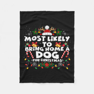 Kerst grappig waarschijnlijk om hond mee te nemen fleece deken