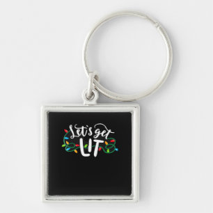 Kerst Grappige Pyjama Laten we Ontstoken Kerst Cl Sleutelhanger
