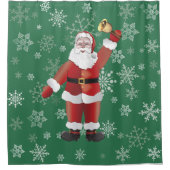 Kerst Grappige Schattigee Sinterklaas Cartoon Douchegordijn (Voorkant)