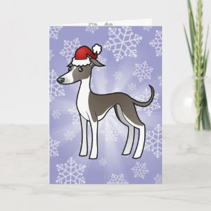 Kerst Greyhound/Whippet/Italiaans Greyhound Feestdagen Kaart