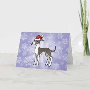 Kerst Greyhound/Whippet/Italiaanse Greyhound Feestdagen Kaart