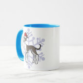 Kerst Greyhound/Whippet/Italiaanse Greyhound Mok (Voorkant links)