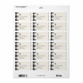 Kerst Grijs Buffel Plaid Retouradres Etiket (Full Sheet)