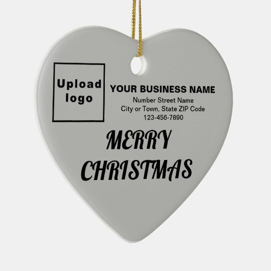 Kerst-grijze hartvorm keramisch ornament (Rechts)