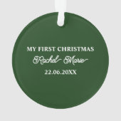 Kerst groen bessen houden ornament (achterkant)