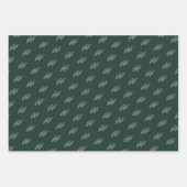 Kerst groen bladeren & bessen inpakpapier vel (Voorkant 2)