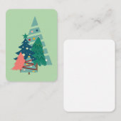 Kerst Groen Design Notitiekaartje (Voorkant / Achterkant)