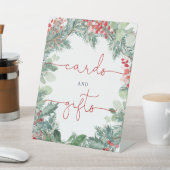 Kerst Groen Douche Kaarten & Cadeaus Reclamebord Met Voetstuk (Insitu)