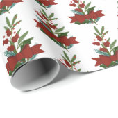 Kerst groen en rode boog patroon cadeaupapier (Rol Hoek)