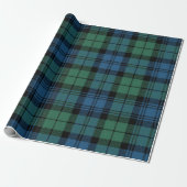Kerst Groen Plaid Rustieke Klassieke Vakantie Cadeaupapier (Uitgerold)