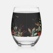 Kerst-groene bruiloft wijnglas zonder voet (Rechts)