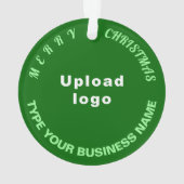 Kerst-groene cirkel acrylversiering ornament (achterkant)