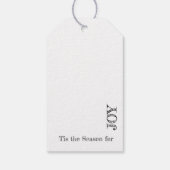 Kerst Groene Pijn, Rode Ornamenten Cadeaulabel (Achterkant)