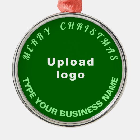 Kerst-groene ronde-versiering metalen ornament (Voorkant)
