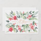 Kerst Groet Waterverf Kaart (Voorkant / Achterkant)