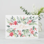 Kerst Groet Waterverf Kaart (Staand voorkant)