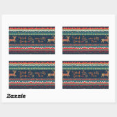 Kerst Groetjes patroon Design Rechthoekige Sticker (Vel)