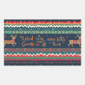 Kerst Groetjes patroon Design Rechthoekige Sticker (Voorkant)