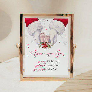 Kerst Grootste Gift Baby shower Mom Osa Bar Poster