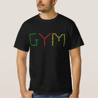 Kerst gym dumbells t-shirt
