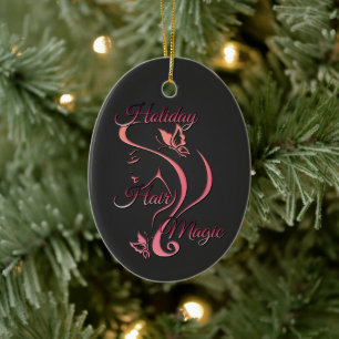 Kerst haar stylist - Holiday Hair Magic Keramisch Ornament