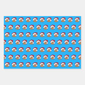 Kerst Hamster Wrapping Paper Set van 3 vellen (Voorkant)