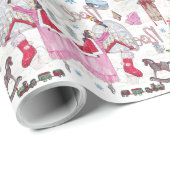 Kerst Hand geschilderd sprookje Cadeaupapier (Rol Hoek)