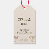 Kerst Hand Getekende Bruidsmeisjesfeest Cadeaulabel (Voorkant)