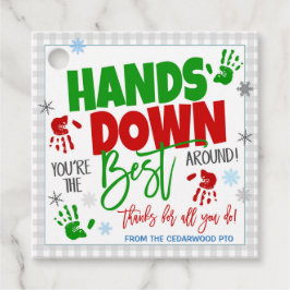 Kerst Hand Sanitizer Gift Label