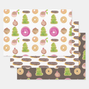 Kerst Hand Waterverf Bakkerij Whimisical Inpakpapier Vel
