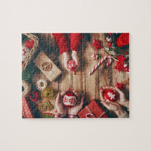 Kerst Handen Jigsaw Puzzel (Horizontaal)
