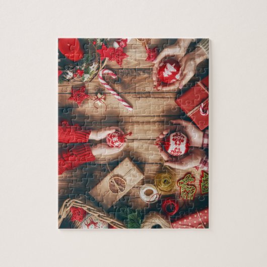 Kerst Handen Jigsaw Puzzel (Verticaal)