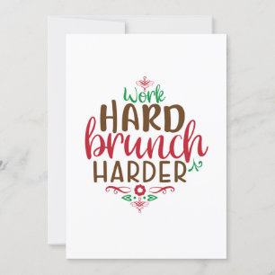 Kerst hard werken brunch harder kaart