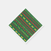 Kerst harige kleine katten servet (Hoek)