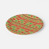 Kerst harige kleine kerst papieren bordje (Gekanteld)