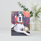 Kerst - Harlekijn Grote Deen - Baron Feestdagenkaart (Staand voorkant)