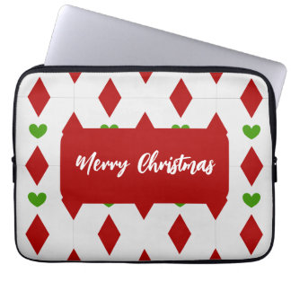 Kerst hart laptophoes Festive laptopcase Laptop Sleeve