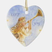 Kerst Hart Ornament Engel Waterverf (Rechts)