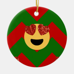 kerst hartoog emoji keramisch ornament