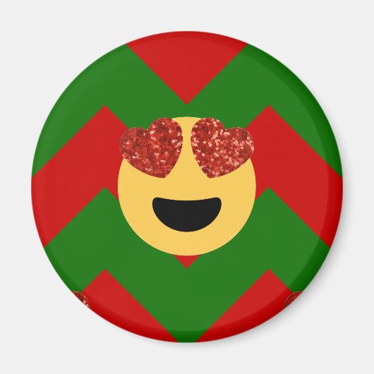 kerst hartoog emoji magneet (Voorkant)